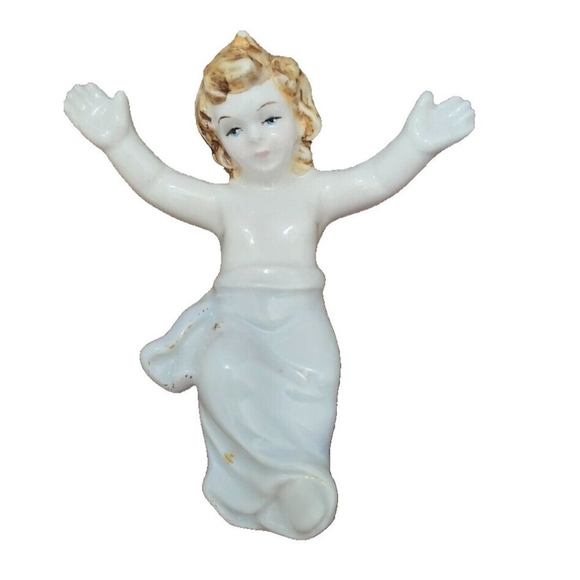 Italian Porcelain Hand Painted Child Jesus - Picture 3 of 10